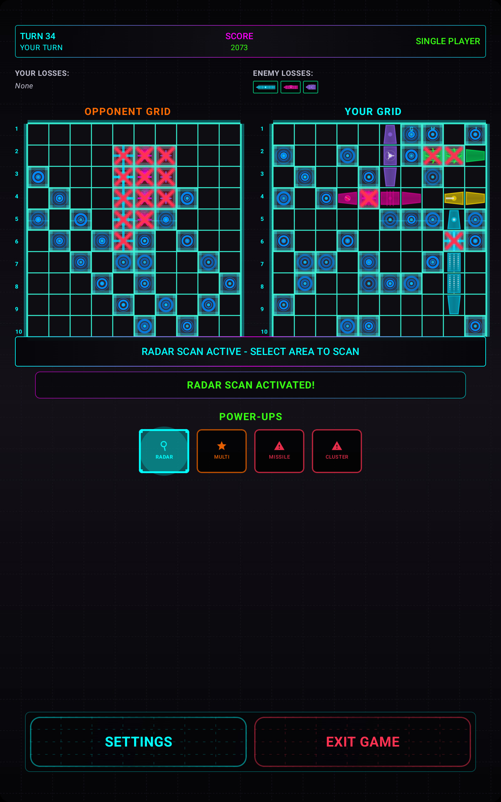 Tablet Game Screen